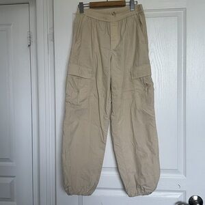Uniqlo Tan Track Pants with Elastic Ankle
